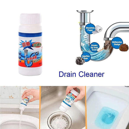 Block Remover Sink Cleaner Drain Powder Hair Remove from Pipes in Just 30 Minutes (Pack 2)