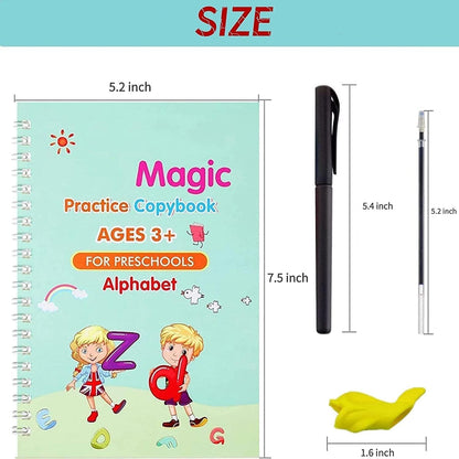 Sank Magic Practice Copybook, (4 BOOK +1 PEN + 10 REFILL)