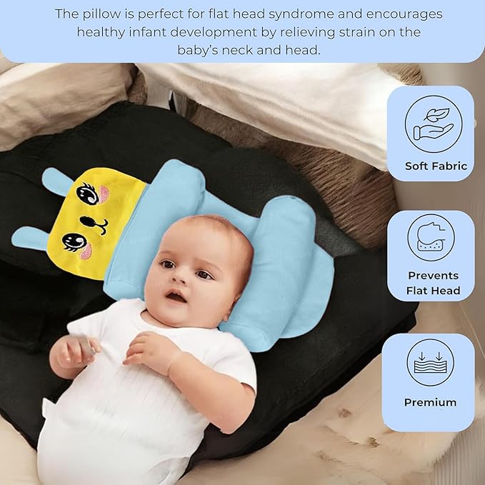 Baby Shaping Head Support Pillow – Soft & Skin-Friendly | Made in India