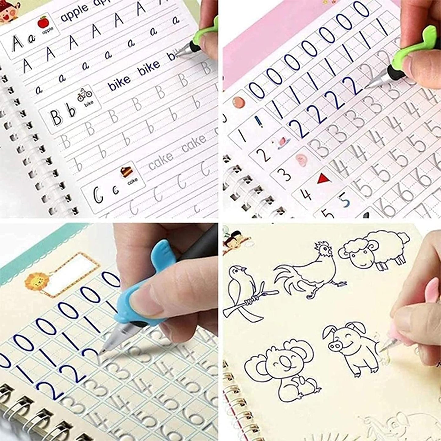 Sank Magic Practice Copybook, (4 BOOK +1 PEN + 10 REFILL)
