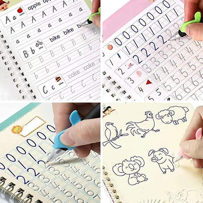 Sank Magic Practice Copybook, (4 BOOK +1 PEN + 10 REFILL)