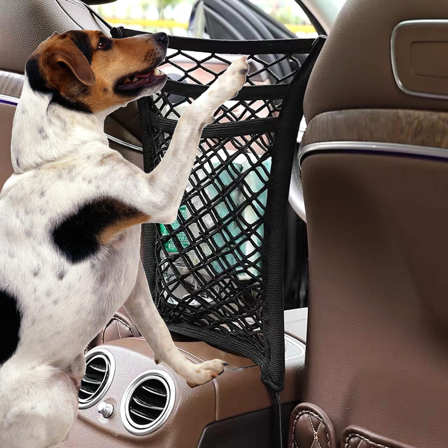 Lustre 3-Layer Car Mesh Organizer Driver Storage Netting Pouch 💥